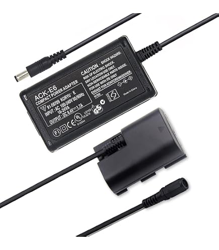 Amazon.com : FocusFoto ACK-E6 AC Power Adapter Kit for Canon EOS R